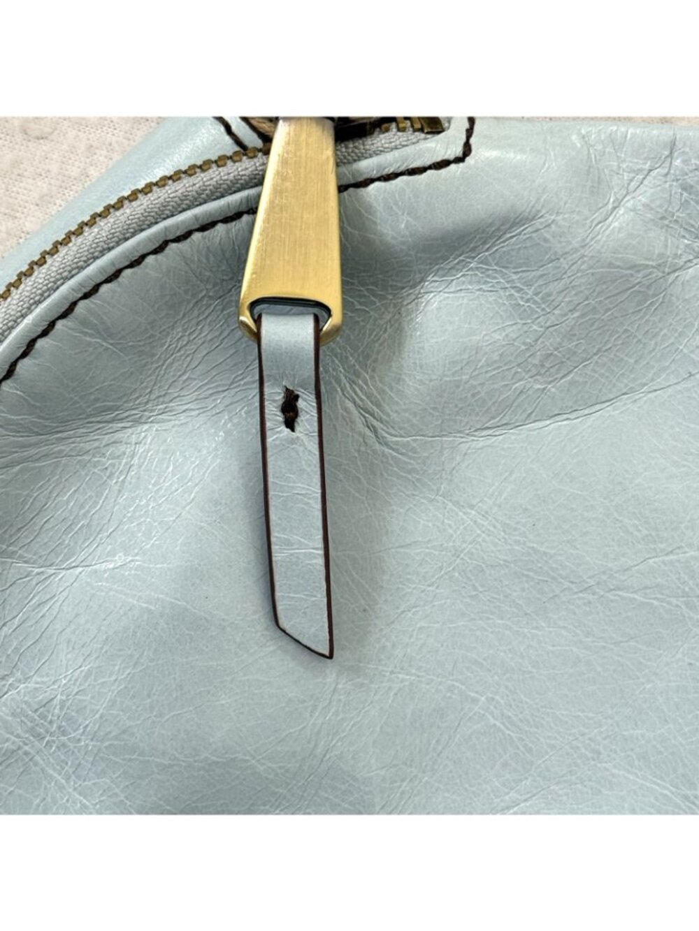 HOBO Wristlet Clutch Leather Purse Whisper Blue Style VI-35036WHSPR Sable NEW - Picture 3 of 11